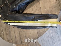 River Road Brown Motorcycle Jacket Men's Distressed Buffalo Leather lined