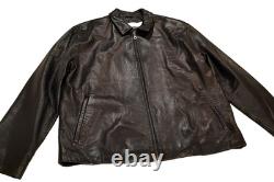 Robert Comstock Vintage Endurance Genuine Black Leather Jacket Size 46 Classic