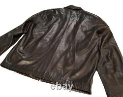 Robert Comstock Vintage Endurance Genuine Black Leather Jacket Size 46 Classic