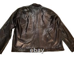 Robert Comstock Vintage Endurance Genuine Black Leather Jacket Size 46 Classic