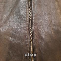 Robert Comstock Vintage Endurance Genuine Black Leather Jacket Size 46 Classic