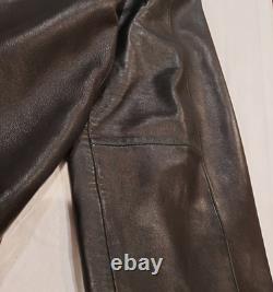 Robert Comstock Vintage Endurance Genuine Black Leather Jacket Size 46 Classic
