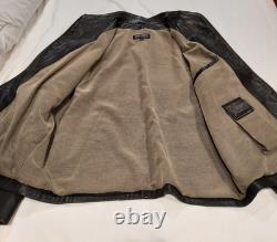 Robert Comstock Vintage Endurance Genuine Black Leather Jacket Size 46 Classic