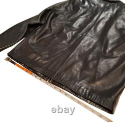 Robert Comstock Vintage Endurance Genuine Black Leather Jacket Size 46 Classic