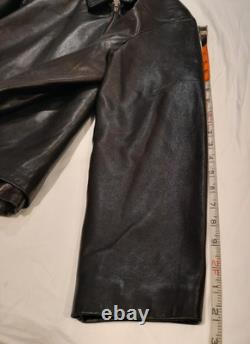 Robert Comstock Vintage Endurance Genuine Black Leather Jacket Size 46 Classic