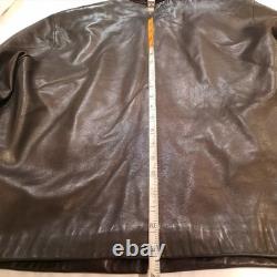 Robert Comstock Vintage Endurance Genuine Black Leather Jacket Size 46 Classic