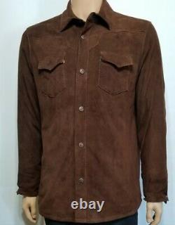 Robert Graham natural suede Leather Jacket sz L