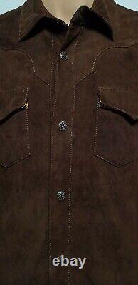 Robert Graham natural suede Leather Jacket sz L