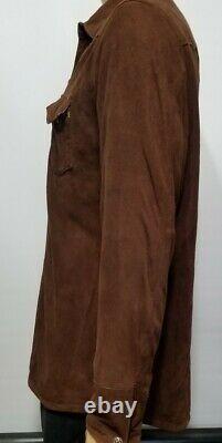 Robert Graham natural suede Leather Jacket sz L