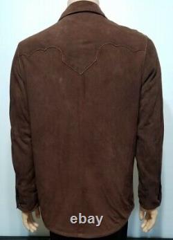 Robert Graham natural suede Leather Jacket sz L