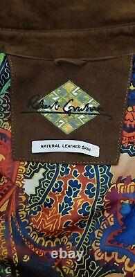 Robert Graham natural suede Leather Jacket sz L