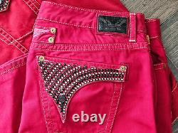 Robins Jeans Jacket Jean Studded Crystals Western Motorcycle OUTFIT 3XL 44x34