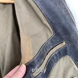 Rogue Leather Jacket Mens Medium Distressed Biker Moto Reilly Olmes Vintage