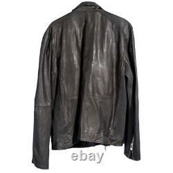 Rogue State Black Leather Jacket Size L Motorcycle Men