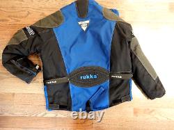 Rukka Mens Motorcycle Jacket Blue Padded Goretex Coat Size 56 or us 2XL