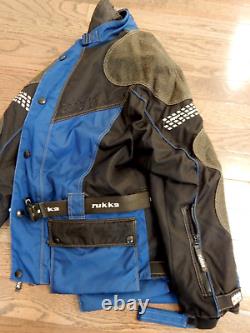 Rukka Mens Motorcycle Jacket Blue Padded Goretex Coat Size 56 or us 2XL