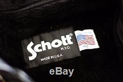 Schott 141 Leather Jacket Mint Condition Size 40 Black