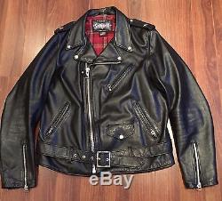 SCHOTT 626 One Star PERFECTO Lightweight Leather Motorcycle Jacket L (44)