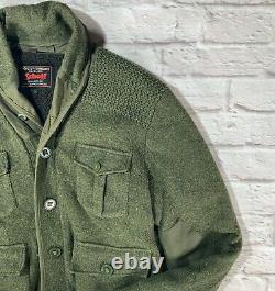 SCHOTT L 1990s Military Sherpa RRL Western Biker Cowichan Shawl Cardigan Jacket