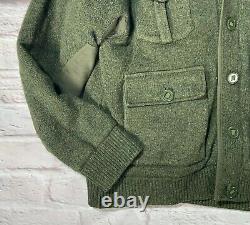 SCHOTT L 1990s Military Sherpa RRL Western Biker Cowichan Shawl Cardigan Jacket