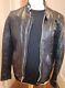 SCHOTT MOTORCYCLE LEATHER JACKET SIZE 40 WITH LINER. Shows some wear. Classic