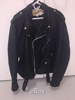 SCHOTT NYC 118 Classic Perfecto Leather Motorcycle Jacket BLACK 48 L ...