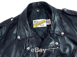 SCHOTT PERFECTO 118J Vintage Leather Jacket L XL Black Genuine Special Edition