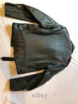 SCHOTT PERFECTO 618 Black Leather Motorcycle Jacket mens size 40