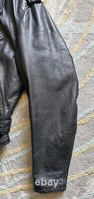 SCHOTT PERFECTO Black Leather Zipper Biker Motorcycle Jacket Sz-40