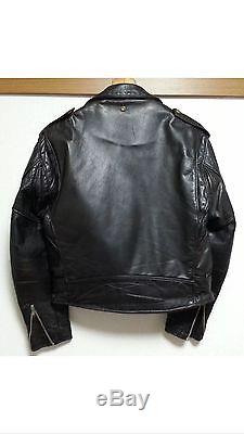 SCHOTT PERFECTO Leather Jacket Size 42 (Mens Large) STEERHIDE MOTORCYCLE USA