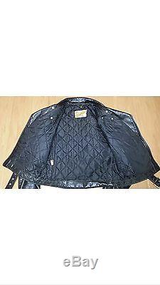 SCHOTT PERFECTO Leather Jacket Size 42 (Mens Large) STEERHIDE MOTORCYCLE USA
