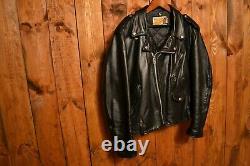 SCHOTT PERFECTO RARE 615 70's VINTAGE RIDERS MOTORCYCLE LEATHER JACKET XL-46