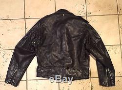 SCHOTT PERFECTO VINTAGE LEATHER MOTORCYCLE JACKET SIZE 40 Immaculate Condition