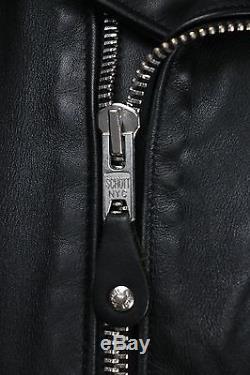 SCHOTT PERFECTO Vintage Mens Black Leather Motorcycle Jacket Size 34 XS