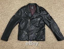 SCOTCH & SODA Black Leather Biker Jacket L