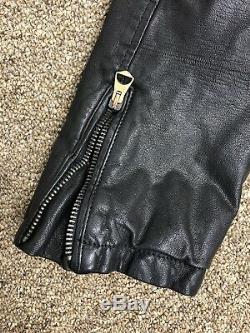 SCOTCH & SODA Black Leather Biker Jacket L
