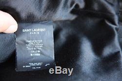 SS13 Saint Laurent Paris Black Leather L01 Biker Jacket Hedi Slimane 48 46