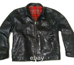 SUPERB 1950s HIGHWAYMAN LEATHER MOTORCYCLE JACKET LEWIS AERO ROCKER BIKER VGC