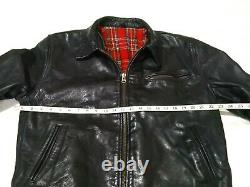 SUPERB 1950s HIGHWAYMAN LEATHER MOTORCYCLE JACKET LEWIS AERO ROCKER BIKER VGC