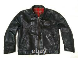 SUPERB 1950s HIGHWAYMAN LEATHER MOTORCYCLE JACKET LEWIS AERO ROCKER BIKER VGC