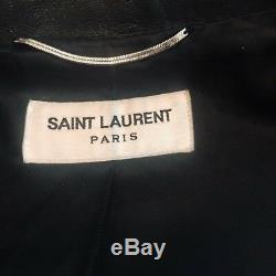 Saint Laurent Black leather bikers jacket YSL50 Medium