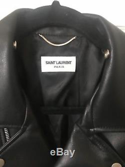 Saint Laurent Paris Mens lamb skin leather Jacket Size 46 (L01)