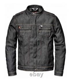 Saint Men's Model 3014 Technical Denim Motorcycle Jacket Indigo Sz XL