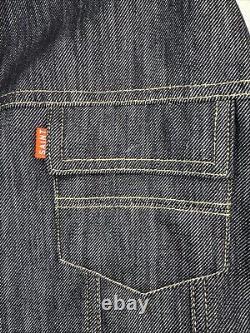Saint Men's Model 3014 Technical Denim Motorcycle Jacket Indigo Sz XL