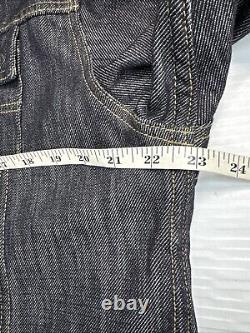 Saint Men's Model 3014 Technical Denim Motorcycle Jacket Indigo Sz XL
