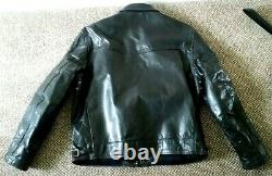 Sam Walker AERO HIGHWAYMAN BLACK LEATHER Flying Togs Jacket 38