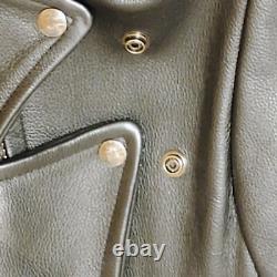 San Diego Leather Jacket Factory Motorcycle Mens Sz 54 withAdjustable Sides RARE