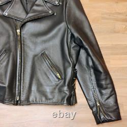 San Diego Leather Jacket Factory Motorcycle Mens Sz 54 withAdjustable Sides RARE