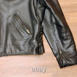 San Diego Leather Jacket Factory Motorcycle Mens Sz 54 withAdjustable Sides RARE