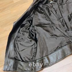 San Diego Leather Jacket Factory Motorcycle Mens Sz 54 withAdjustable Sides RARE